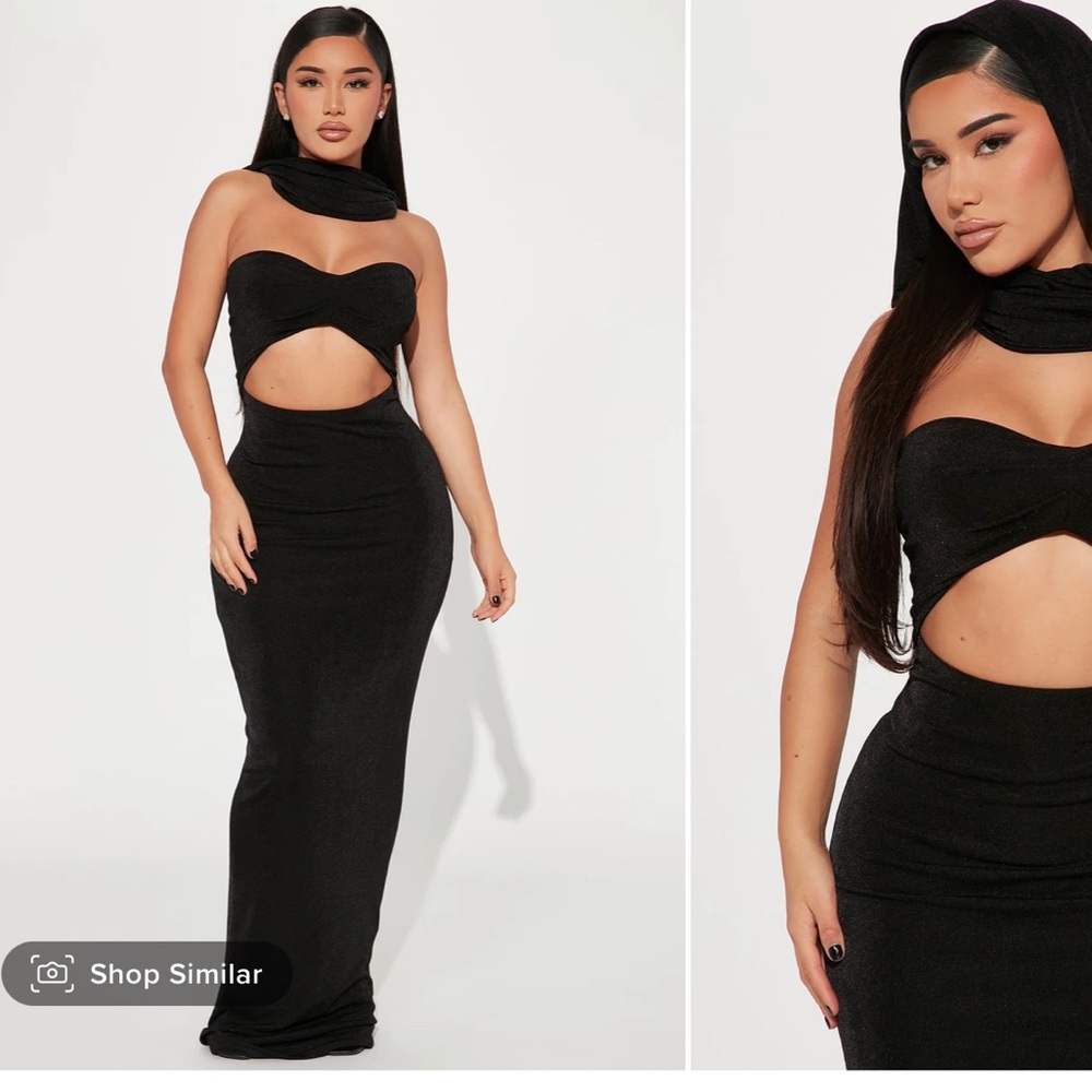 Mysterious slinky maxi dress
